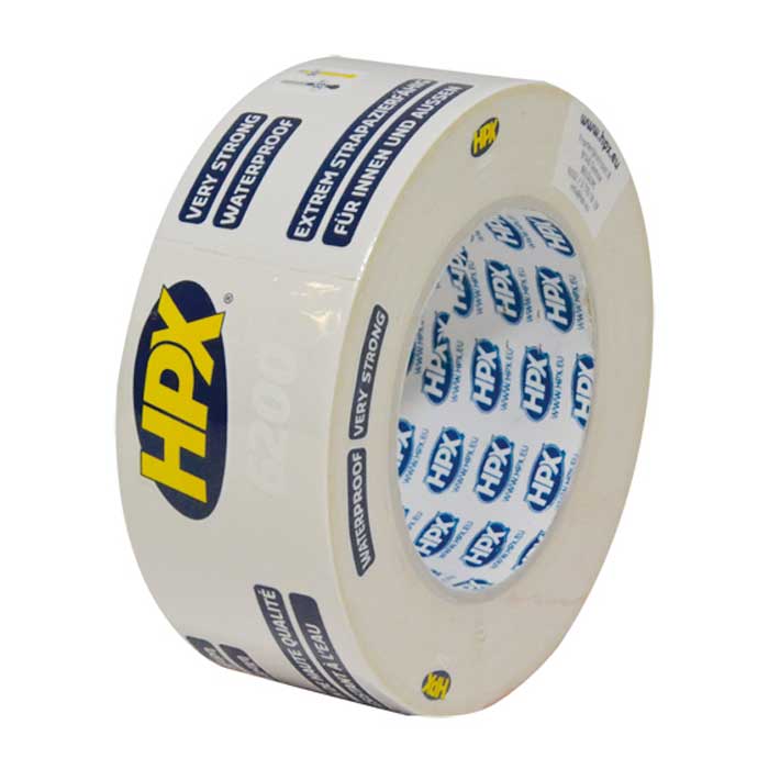 HPX, Hvid Gaffa Tape - 50mm x 25m Rulle