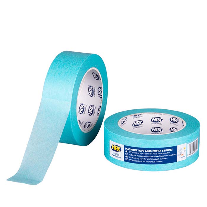 HPX, UV-Resistent Tape 120°C, 38mm x 50m, Lyseblå