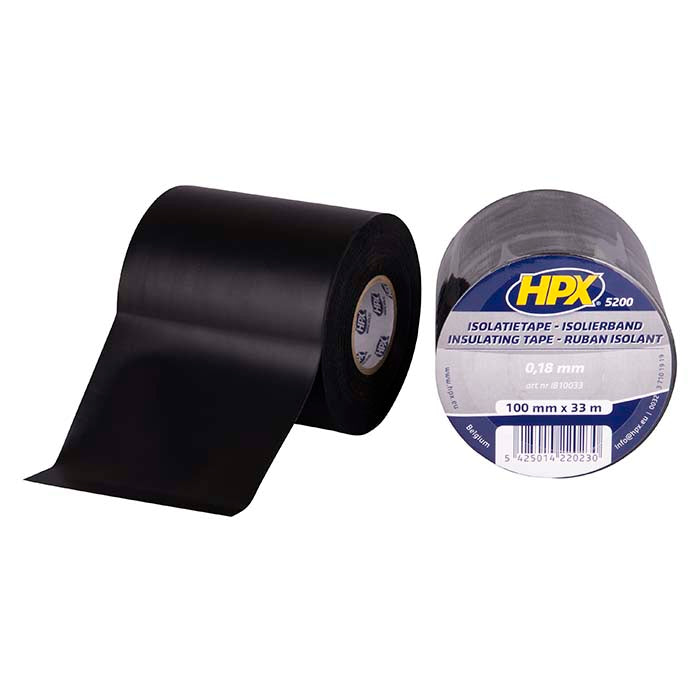 HPX, Sort Isolerende Tape 100mm x 33m