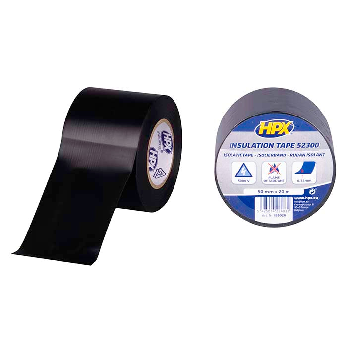 HPX, Sort PVC Isoleringsbånd 50mm x 20m