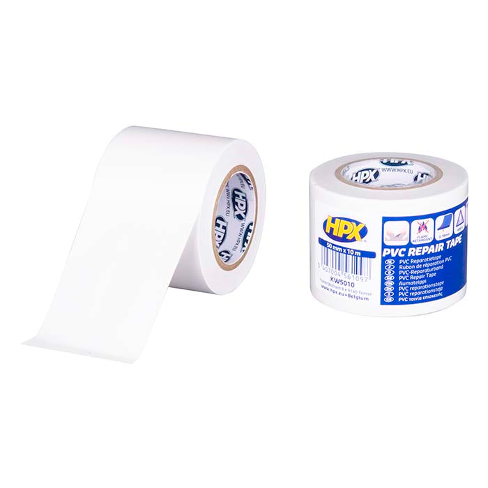 HPX, Vandafvisende Hvid PVC Tape, 50mm x 10m