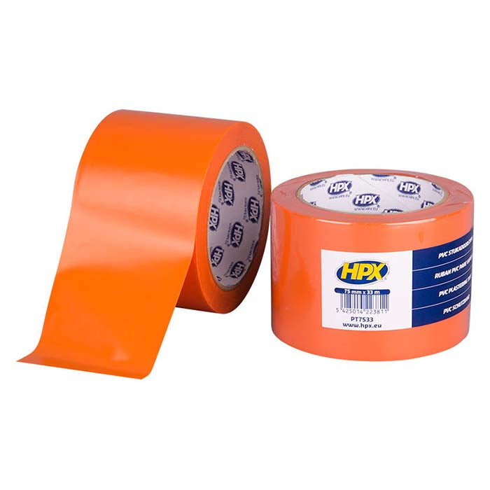 HPX, Orange PVC Beskyttelsestape - 75mm x 33m