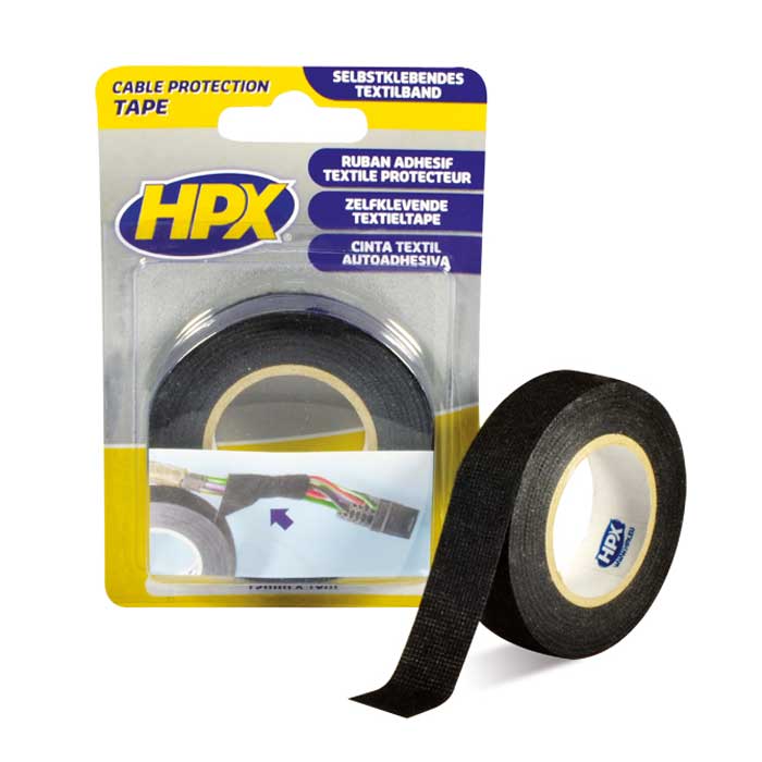 HPX, Sort Lydisolerende Kabeltape - 19mm x 10m OEM Kvalitet