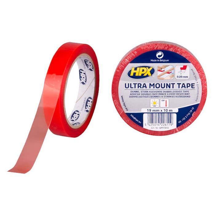 HPX, Ultra-Klæbende Transparent Tape 19mm x 10m