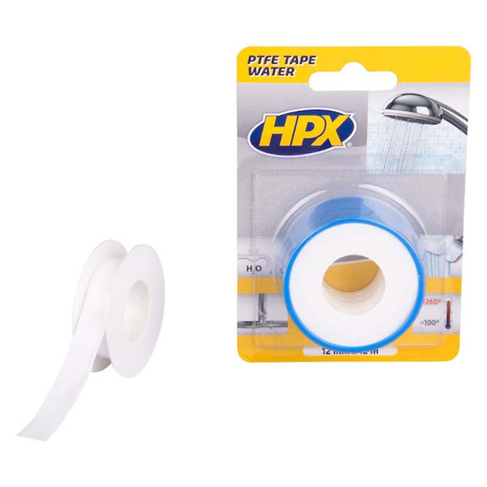 HPX, Hvid PTFE Forseglingstape, 12mm x 12m, 2 stk.