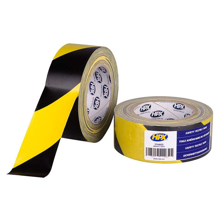 HPX, Gul Sort Sikkerheds Tape 48mm x 25m