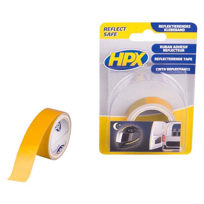 HPX, Gul Reflekterende Tape 19mm x 1,5m