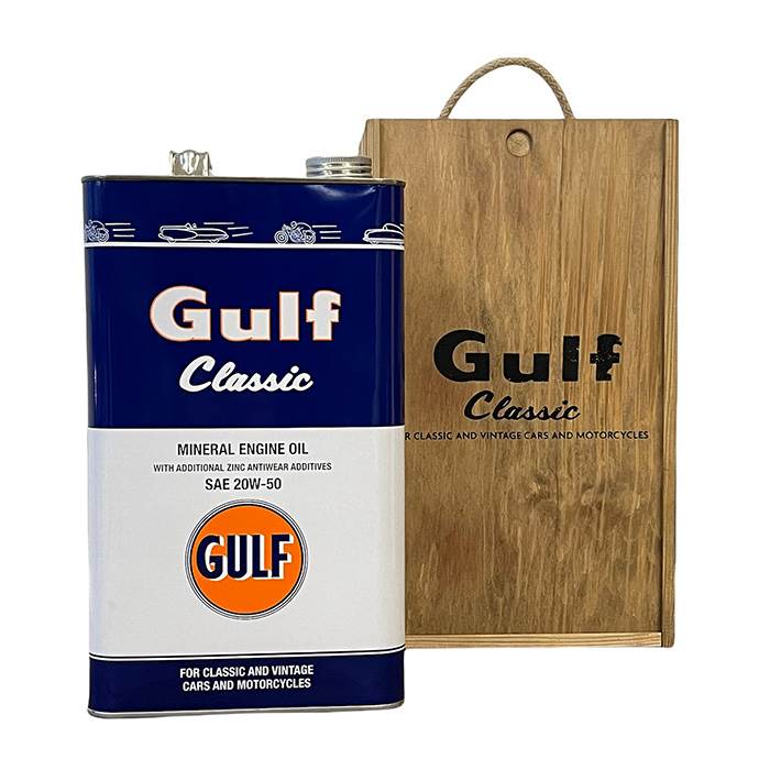 Gulf, Classic 20W-50 Motorolie i Trækasse, 5L