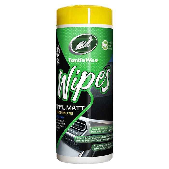 Turtle, Wipes Vinyl Mat Tube 40 Stk Vinylrens Servietter
