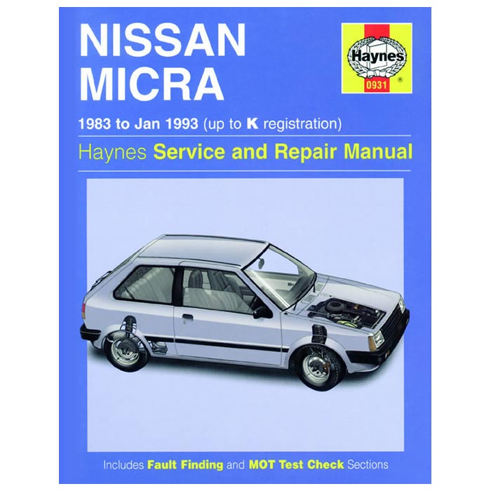 Haynes, Guide: Nissan Micra K10 (1983-1993) Reparationsmanual