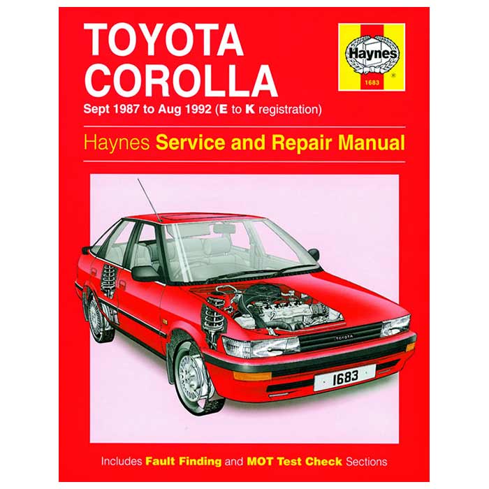 Haynes, Toyota Corolla 1987-1992 Workshop Manual