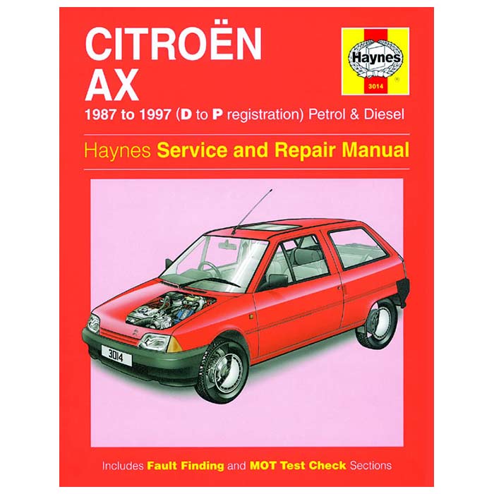 Haynes, Guide: Citroën AX 1987-97 Reparationsmanual (Benzin & Diesel)