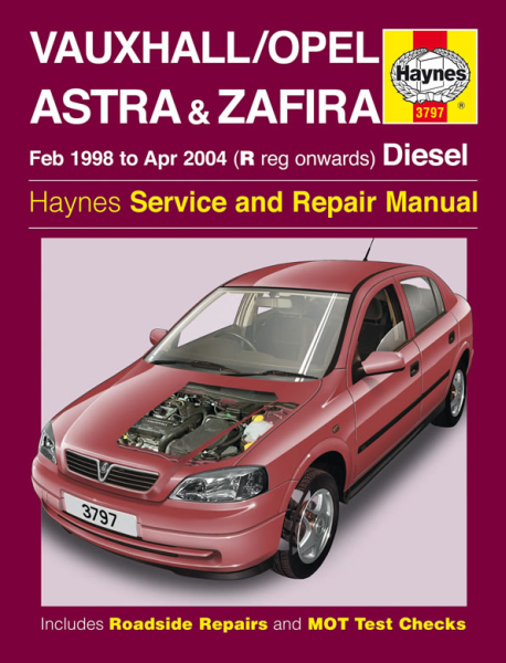 Haynes, Guide: Opel Astra & Zafira Diesel (1998-2004) Reparationsmanual