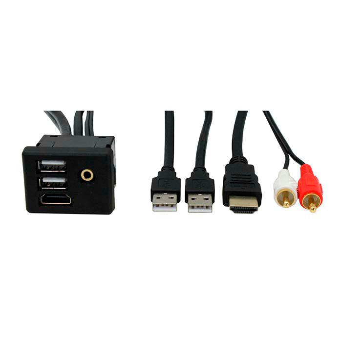 Connects2, Universal 3-i-1 Kabel - USB, AUX, HDMI, 1 Meter