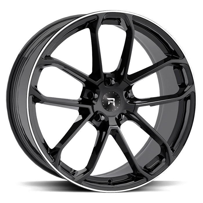 Rautamo, R14 Polished Black Rim 10x22 5/112