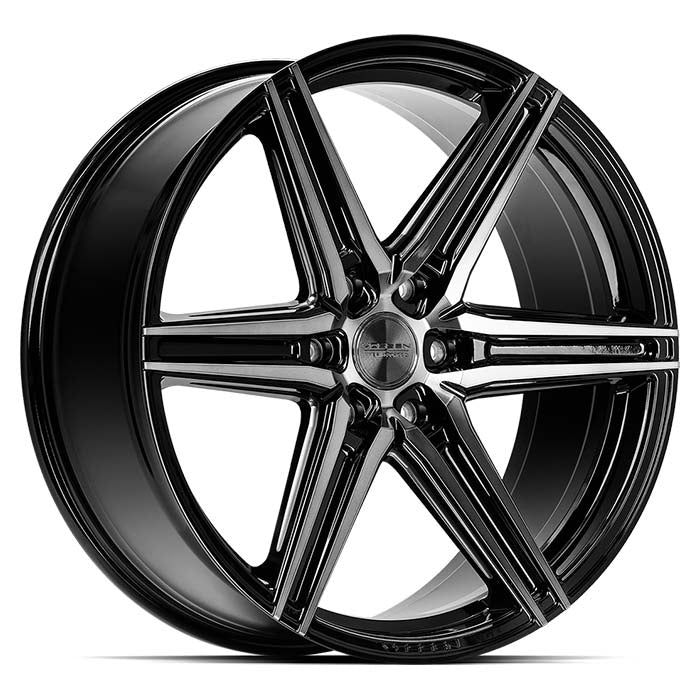 Vossen, HF6-2 Tinted Gloss Black 24" Alufælge 10x24 6/139.7 ET25